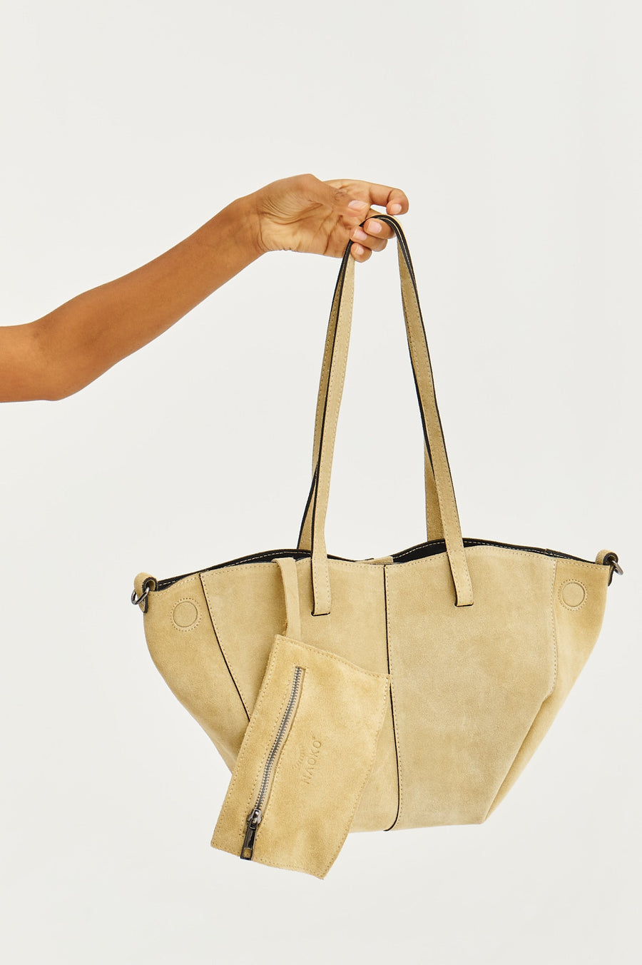Borsa shopper in pelle Silky Glow