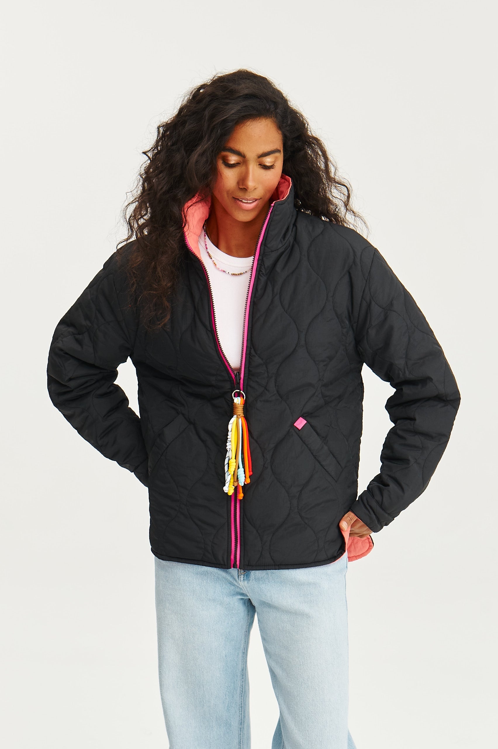 Poppy Pink Thunder double-sided jacket