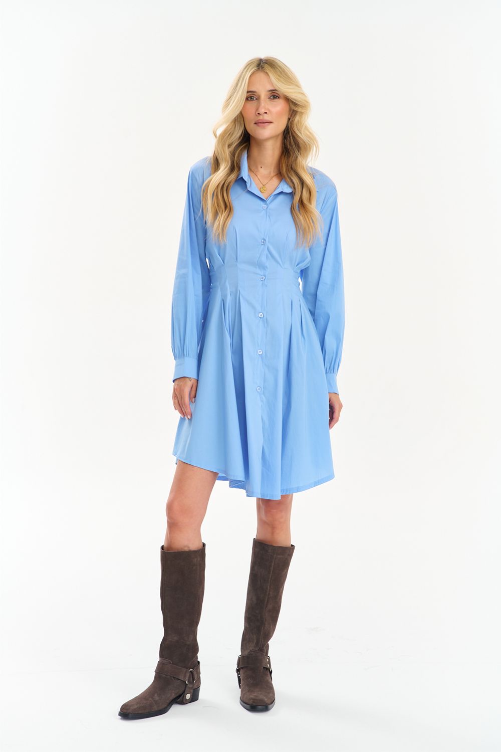 Something Blue Shirt Dress
