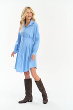 Something Blue Shirt Dress