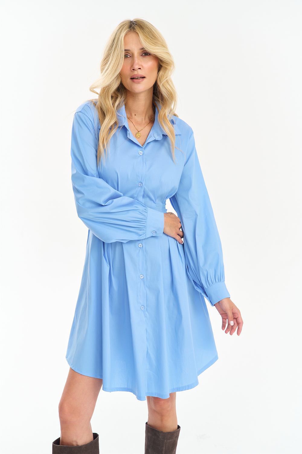 Something Blue Shirt Dress