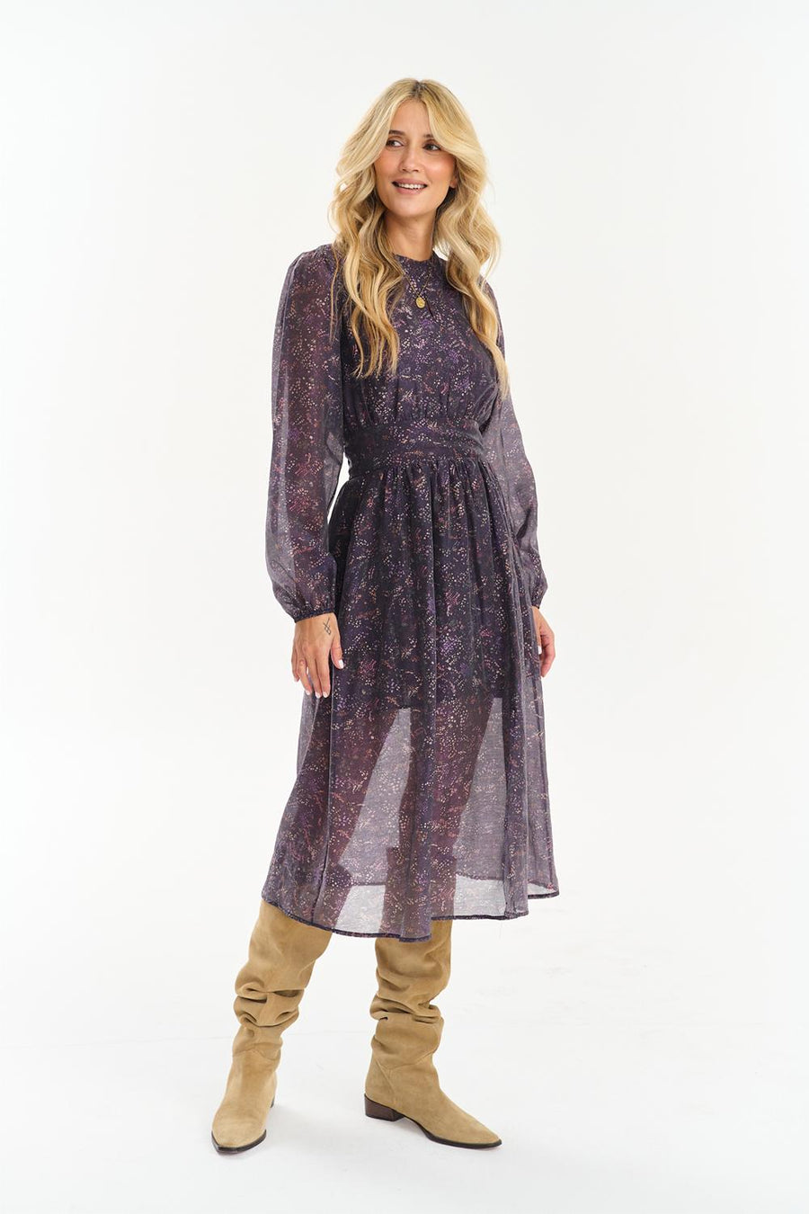 Plum Perfect Midikleid