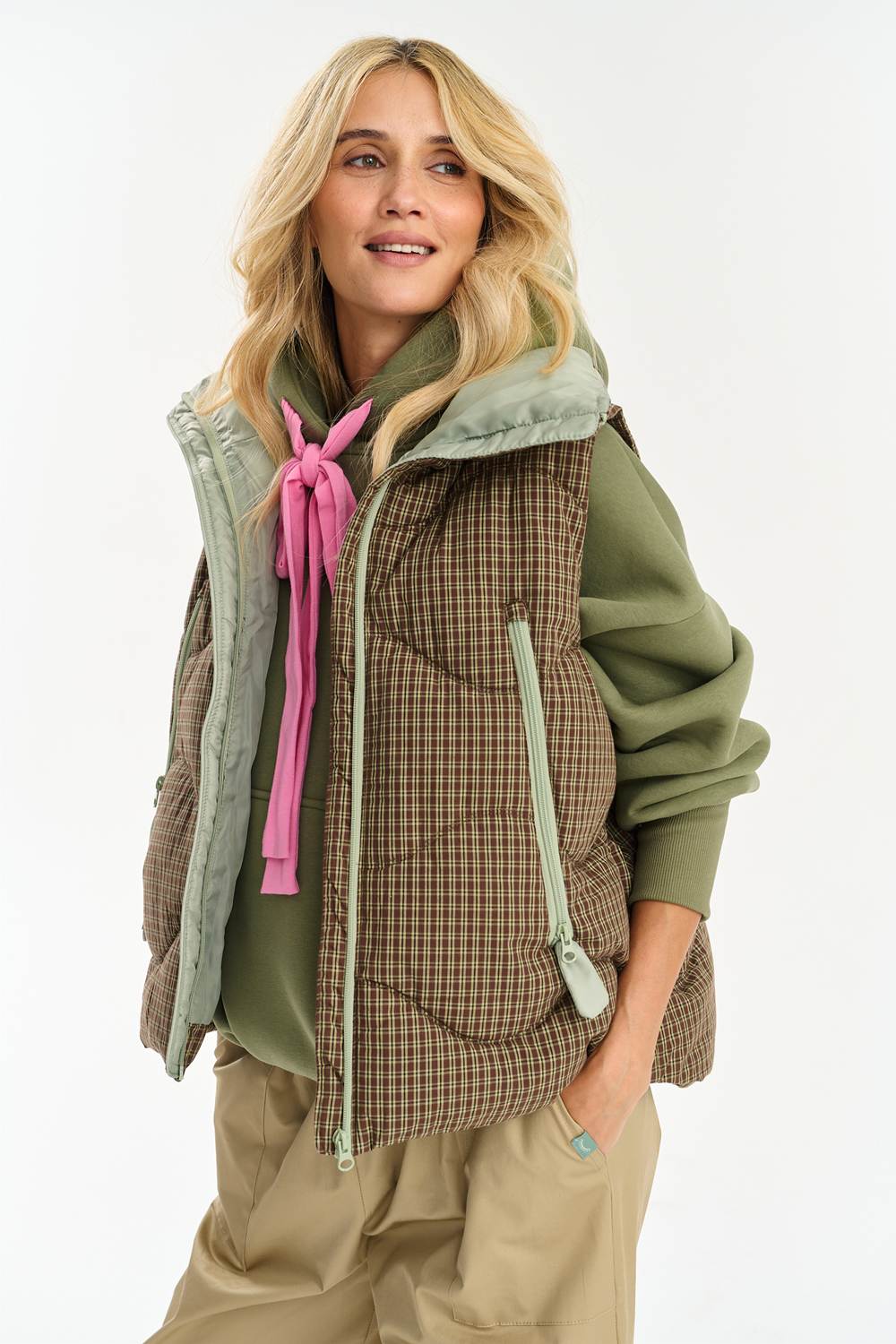 Checked Out Short Vest