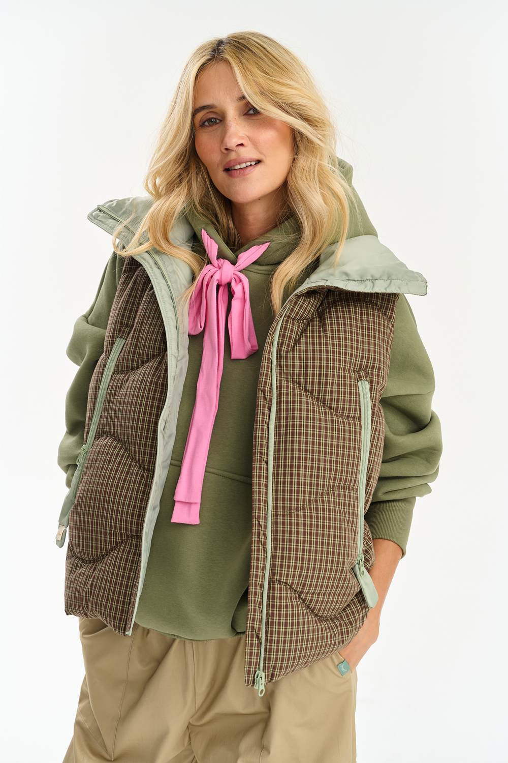 Checked Out Short Vest