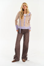 Lavender Latte uldcardigan