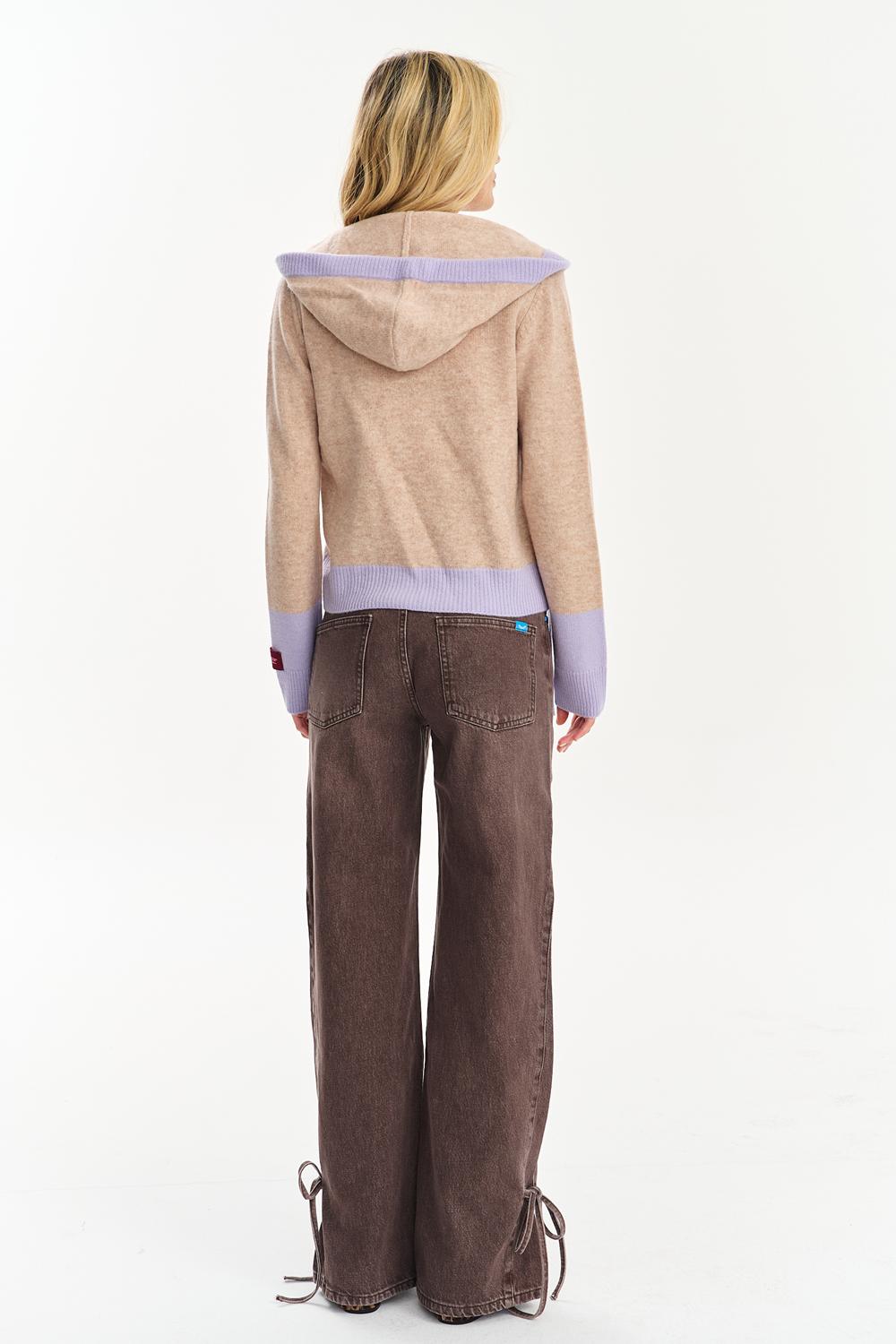 Lavender Latte uldcardigan