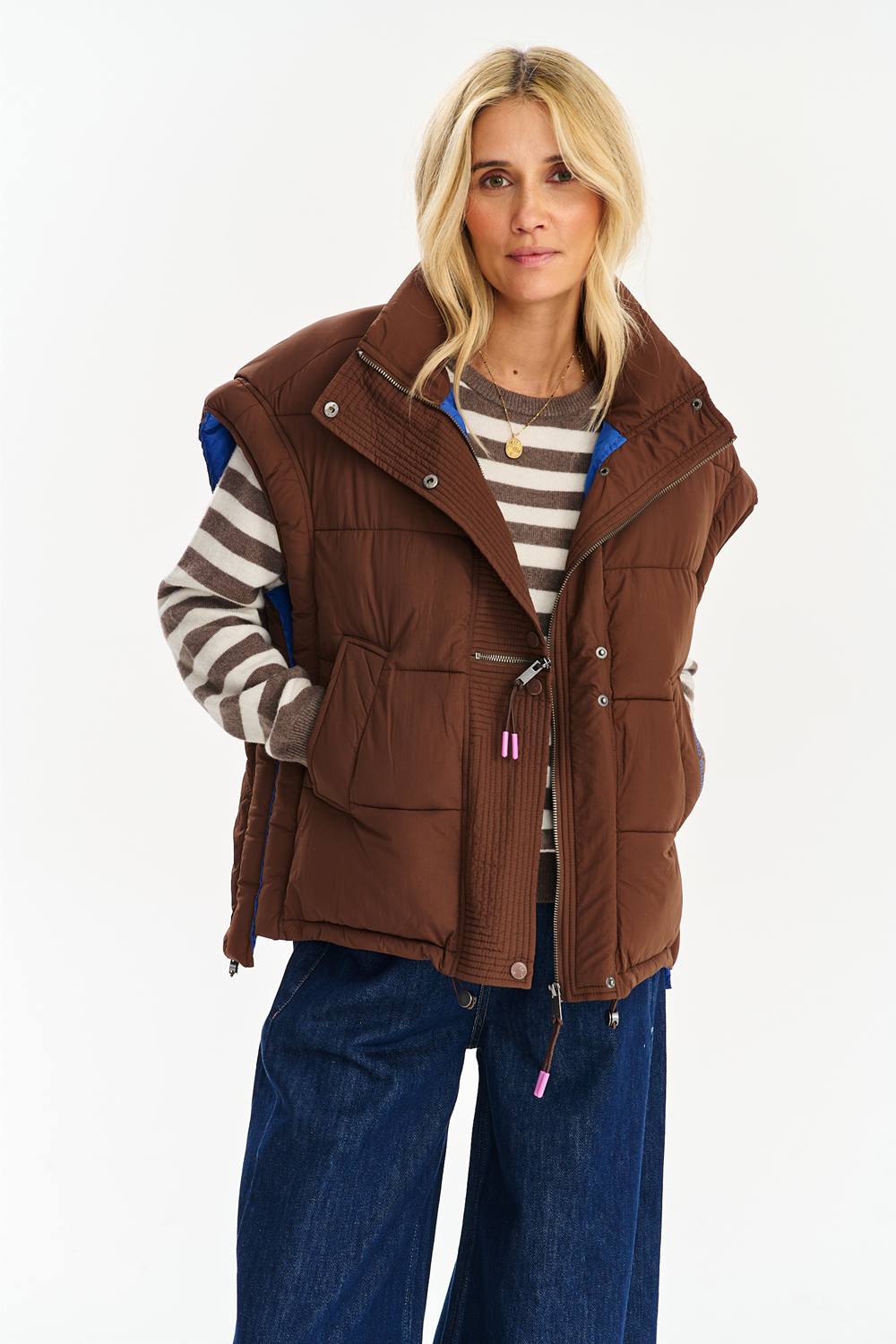 Sudden Blue Quilted Vest
