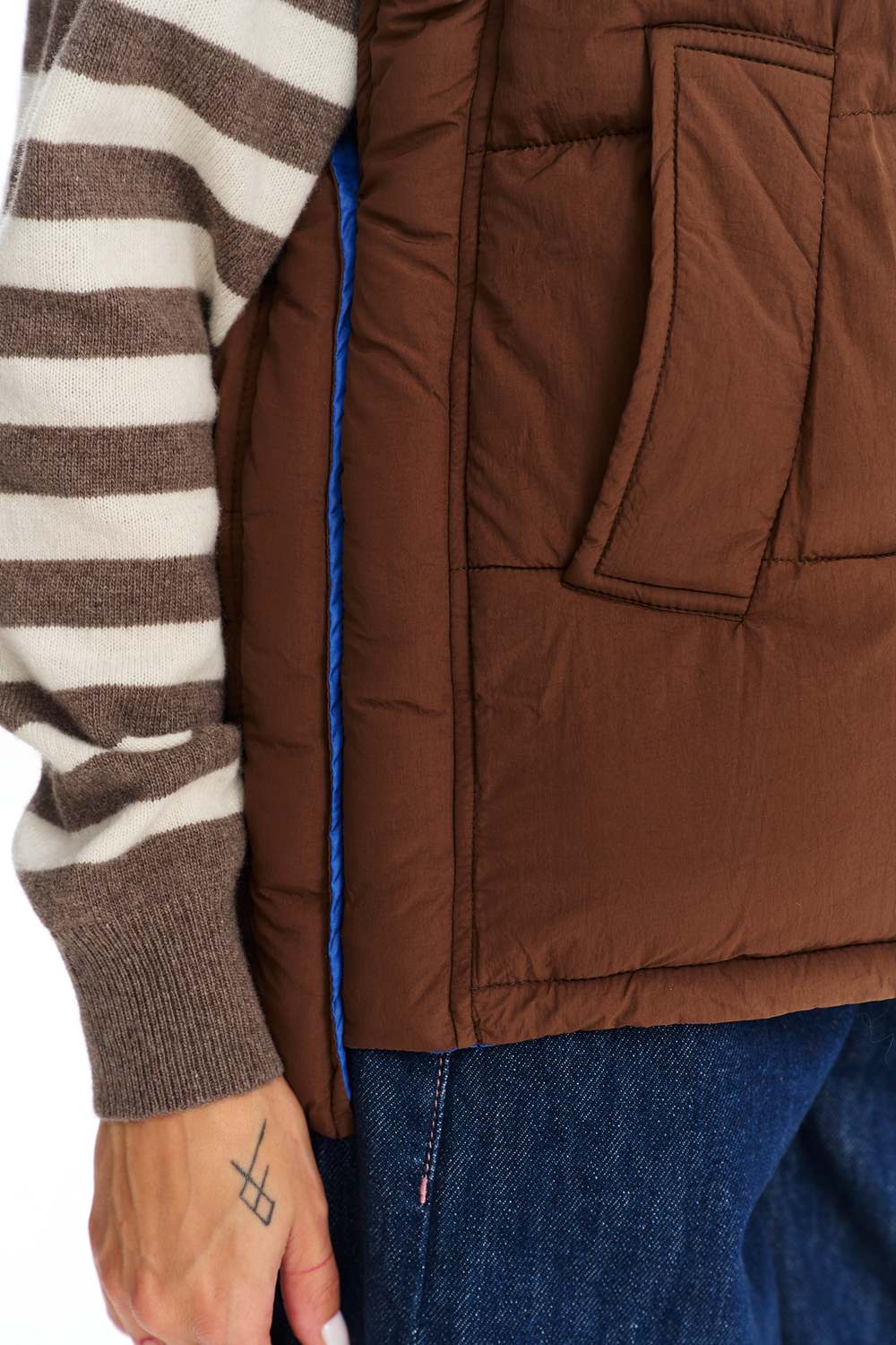 Sudden Blue Quilted Vest