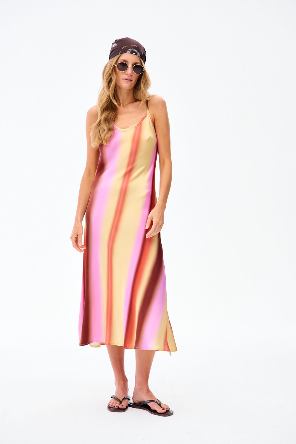 Painted Dusk Maxi Dress with Straps