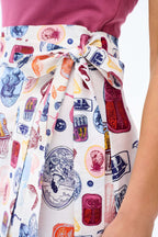 Maritime Tales Midi Tie-Waist Skirt