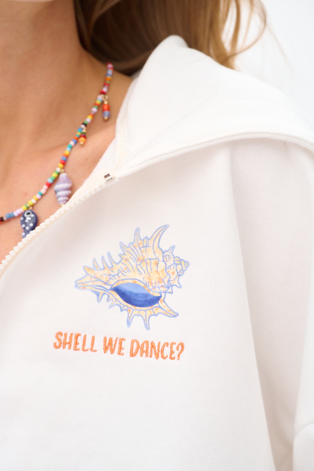 Shell We Dance Zip-Up Sweatshirt