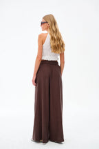 Chocolate Shore Wide-Leg Pants