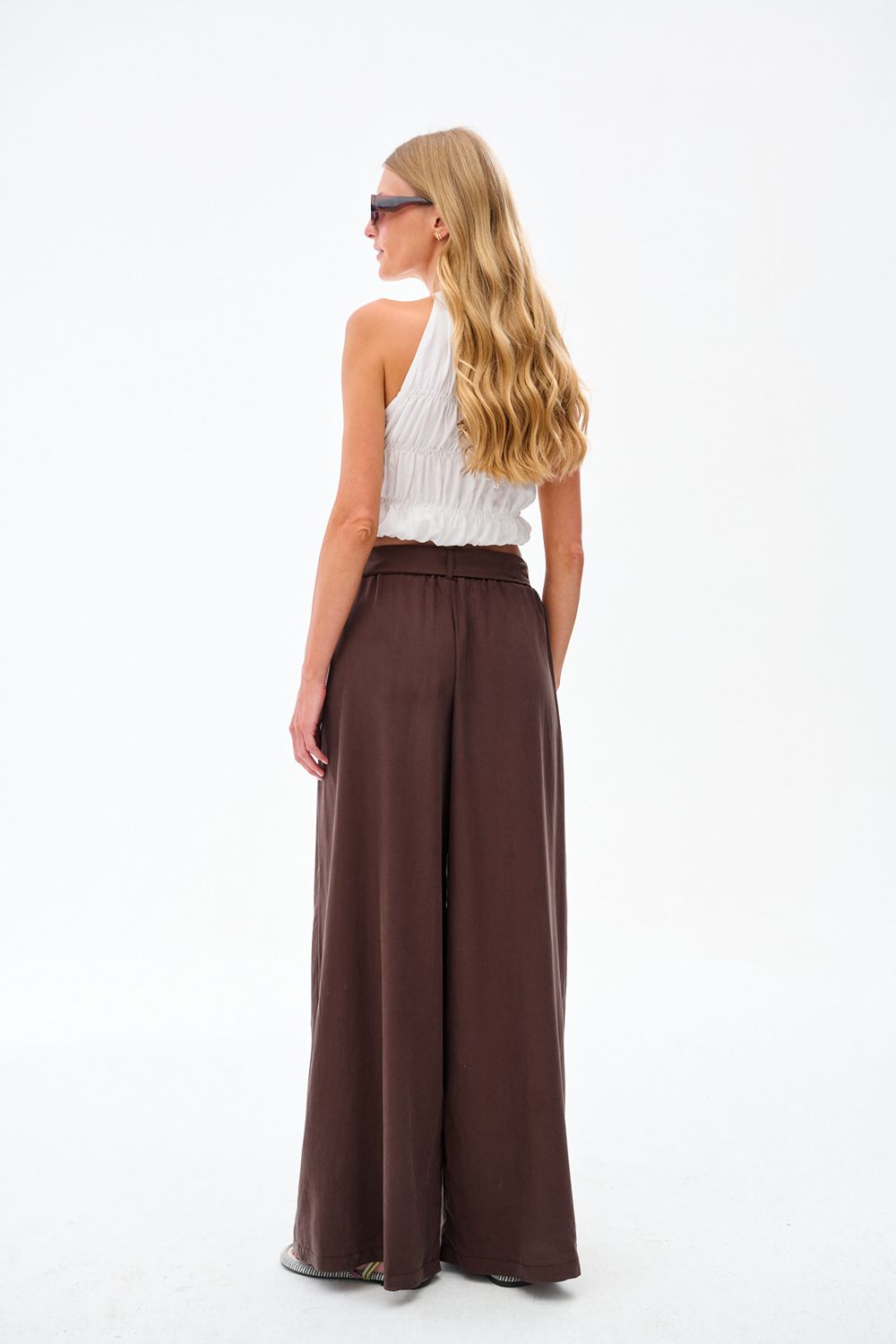 Chocolate Shore Wide-Leg Pants