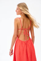 Ember Shore Linen Dress