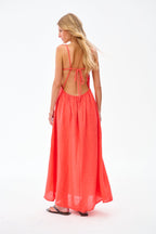 Ember Shore Linen Dress