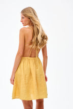 Sun Soaked Linen Mini Dress