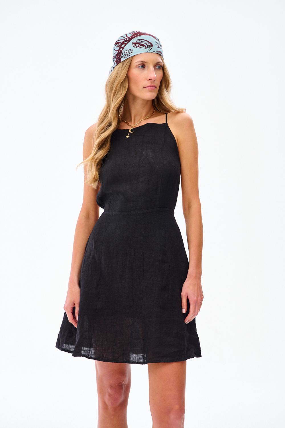 Later Tonight Linen Mini Dress