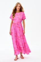 Camellia open back maxi dress