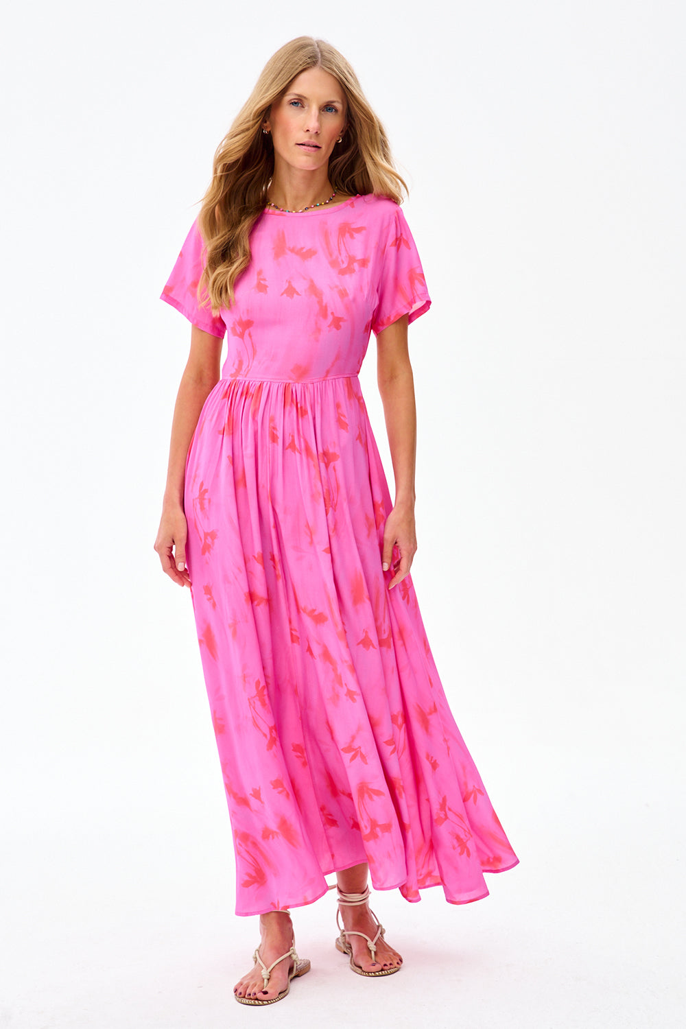 Camellia open back maxi dress