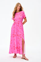 Camellia open back maxi dress
