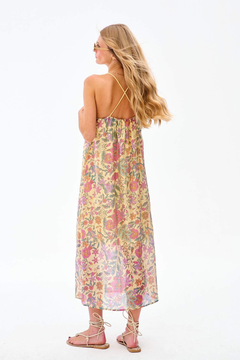 Persian Garden Strapless Dress