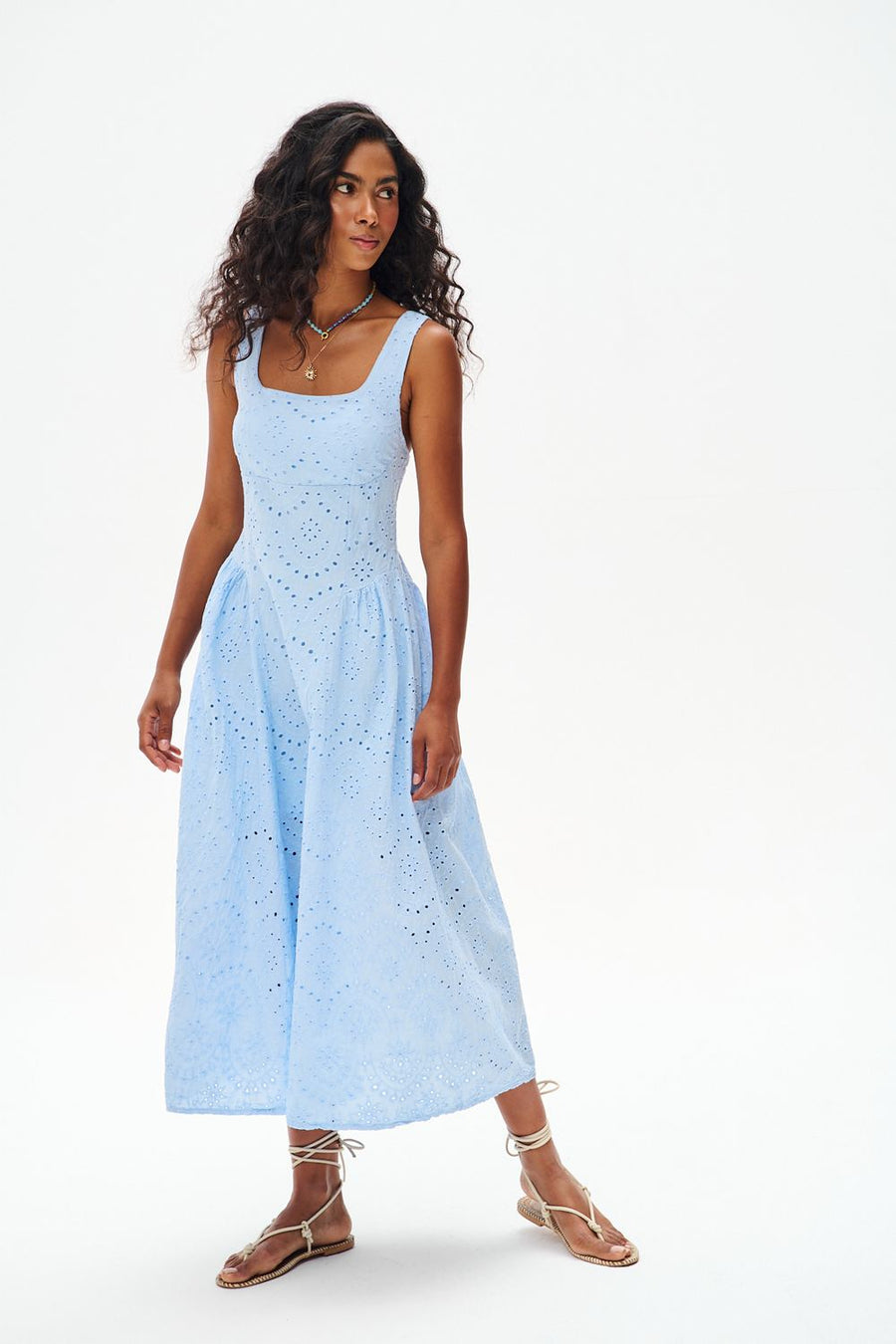Celeste Ajour-Midikleid