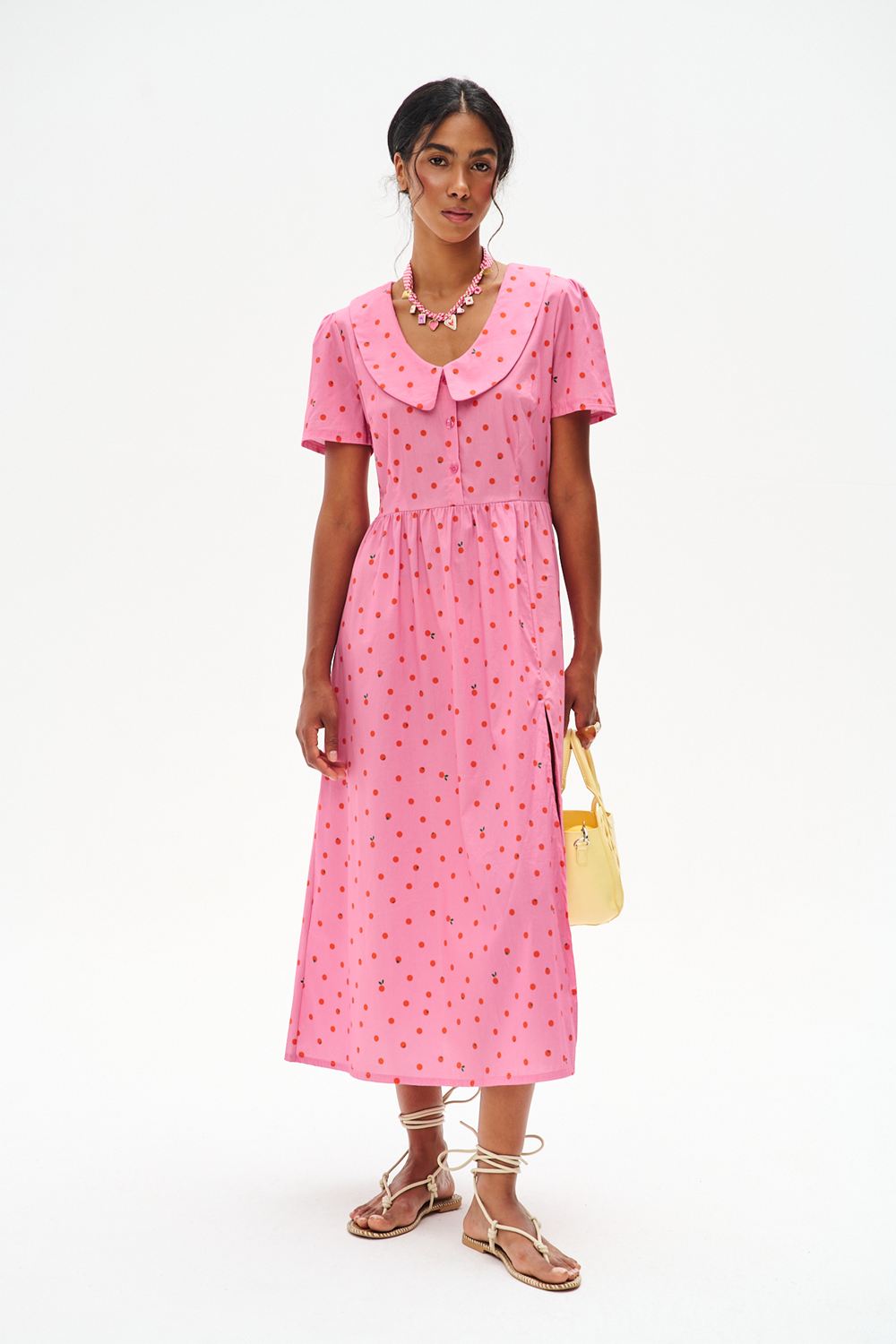 Pink Pomodorini Midi Dress