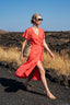 Rochie midi Rosso Riviera
