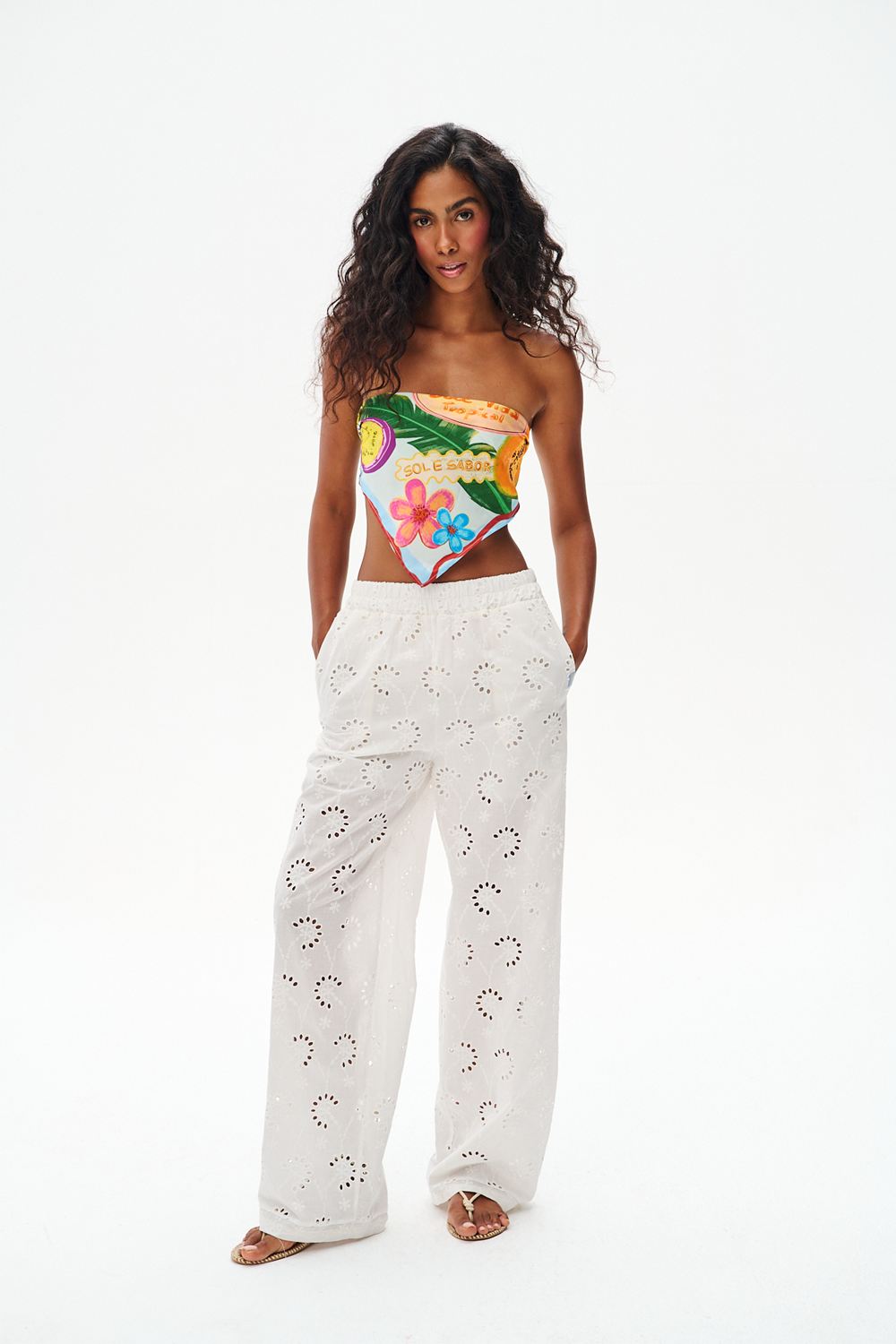 Pantalon large ajouré Daisy