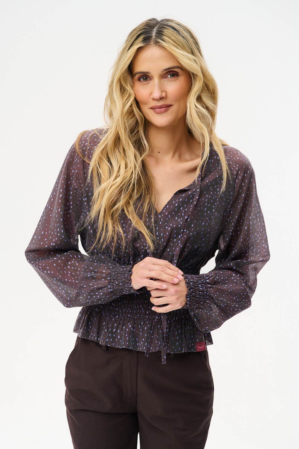 Plum Freckles Tencel Blouse