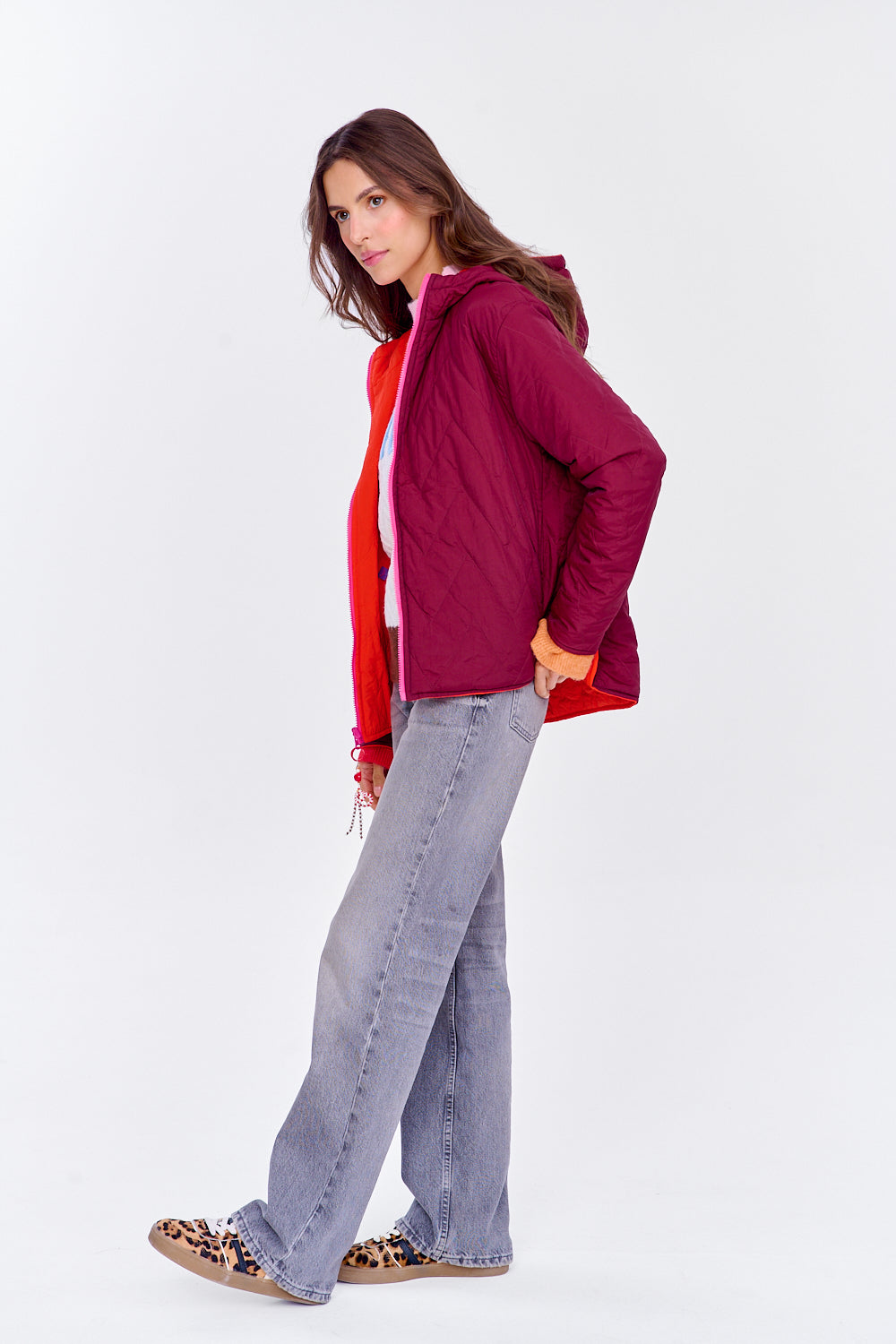 Poppy Loud Love wendbare Jacke mit Kapuze