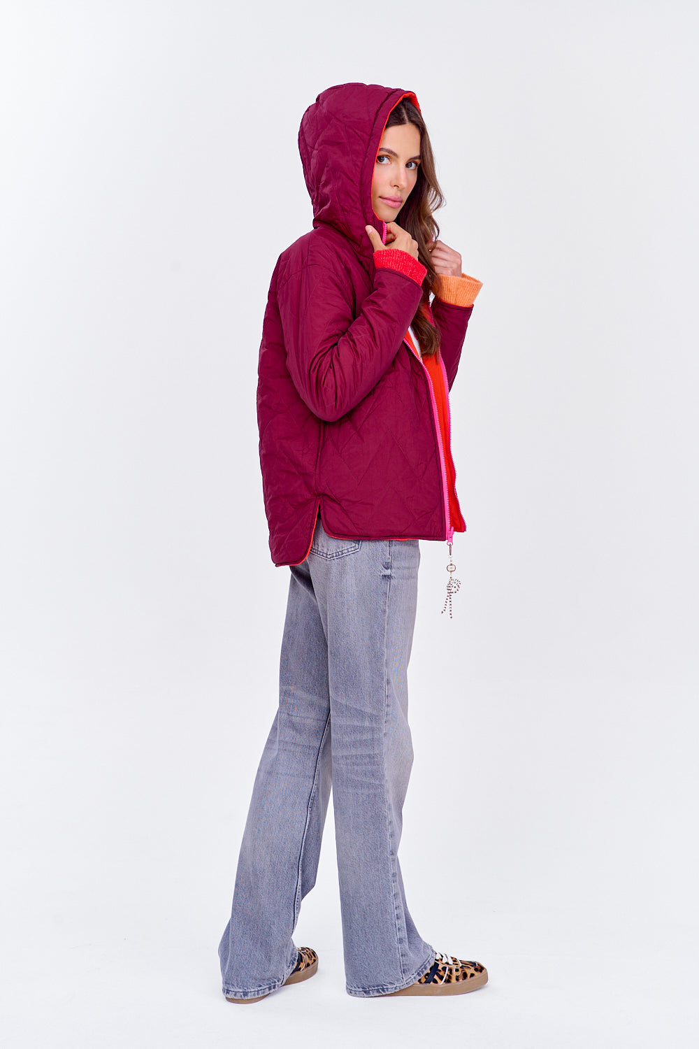 Poppy Loud Love wendbare Jacke mit Kapuze