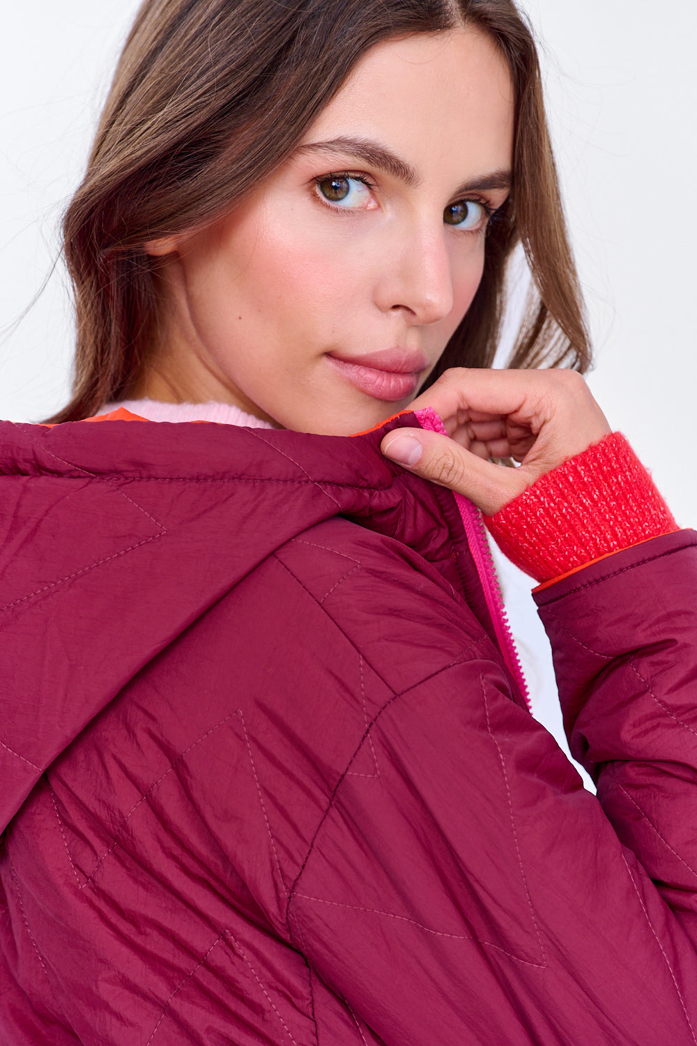 Poppy Loud Love wendbare Jacke mit Kapuze