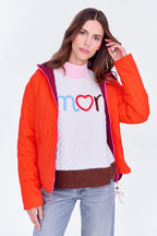 Poppy Loud Love wendbare Jacke mit Kapuze