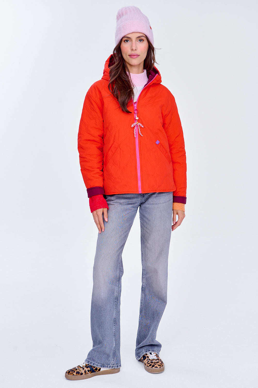 Poppy Loud Love wendbare Jacke mit Kapuze