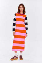 Mismatched knit dress
