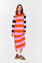 Mismatched knit dress