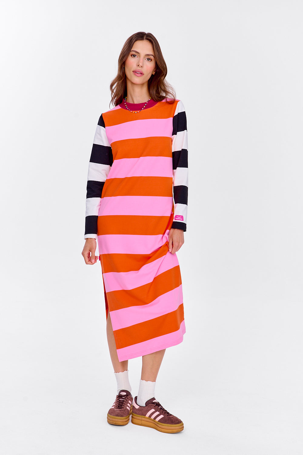 Mismatched knit dress