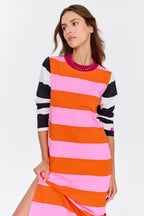 Mismatched knit dress