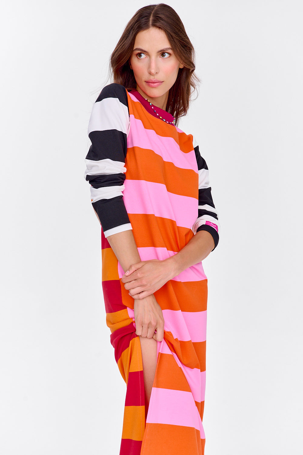 Mismatched knit dress