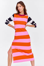 Mismatched knit dress