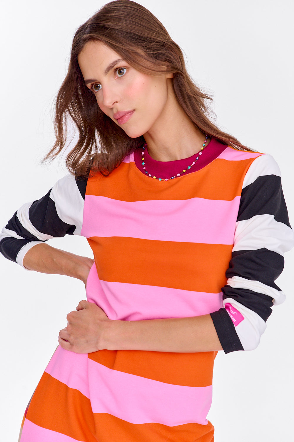 Mismatched knit dress