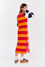 Mismatched knit dress