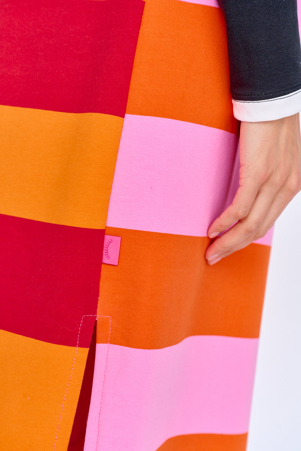 Mismatched knit dress