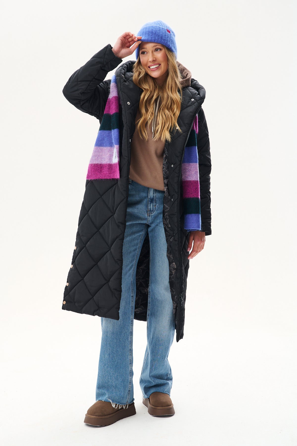 Anabelle Noir quilted coat