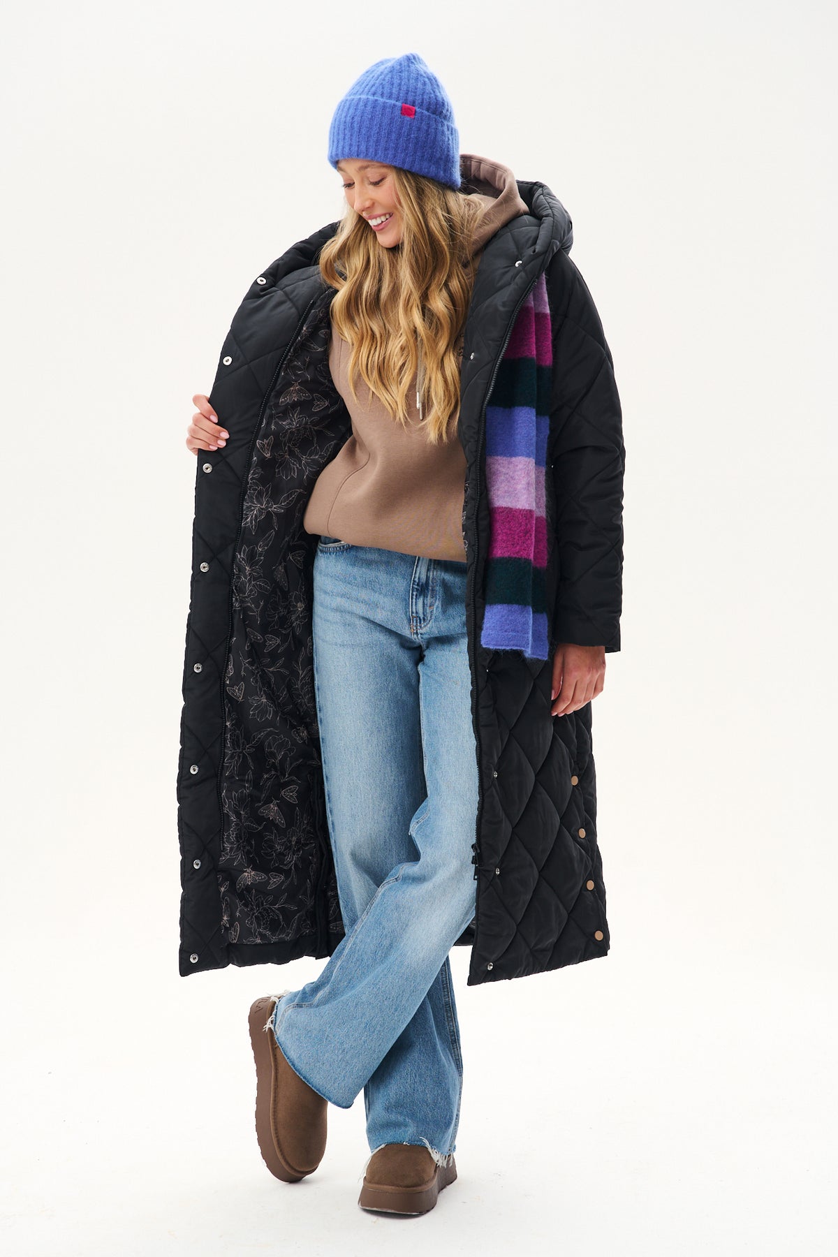 Anabelle Noir quilted coat