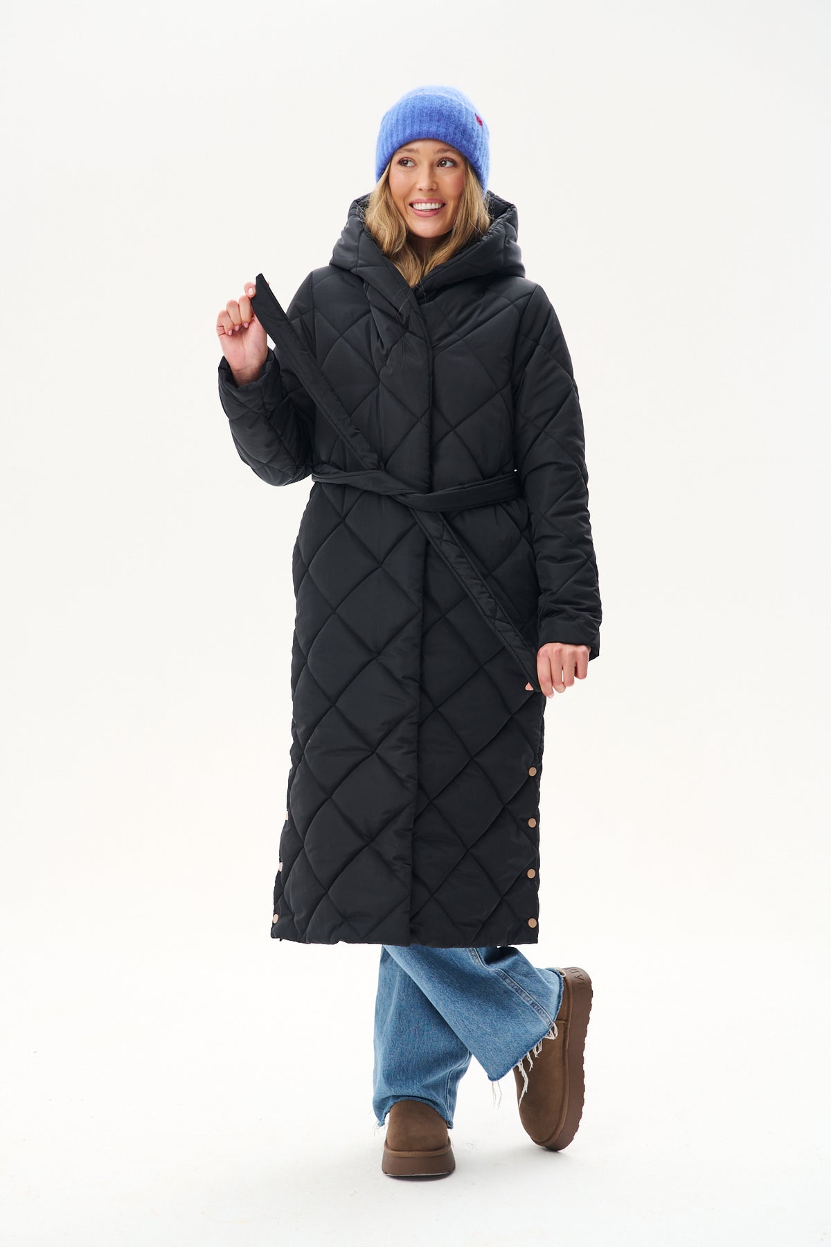 Anabelle Noir quilted coat