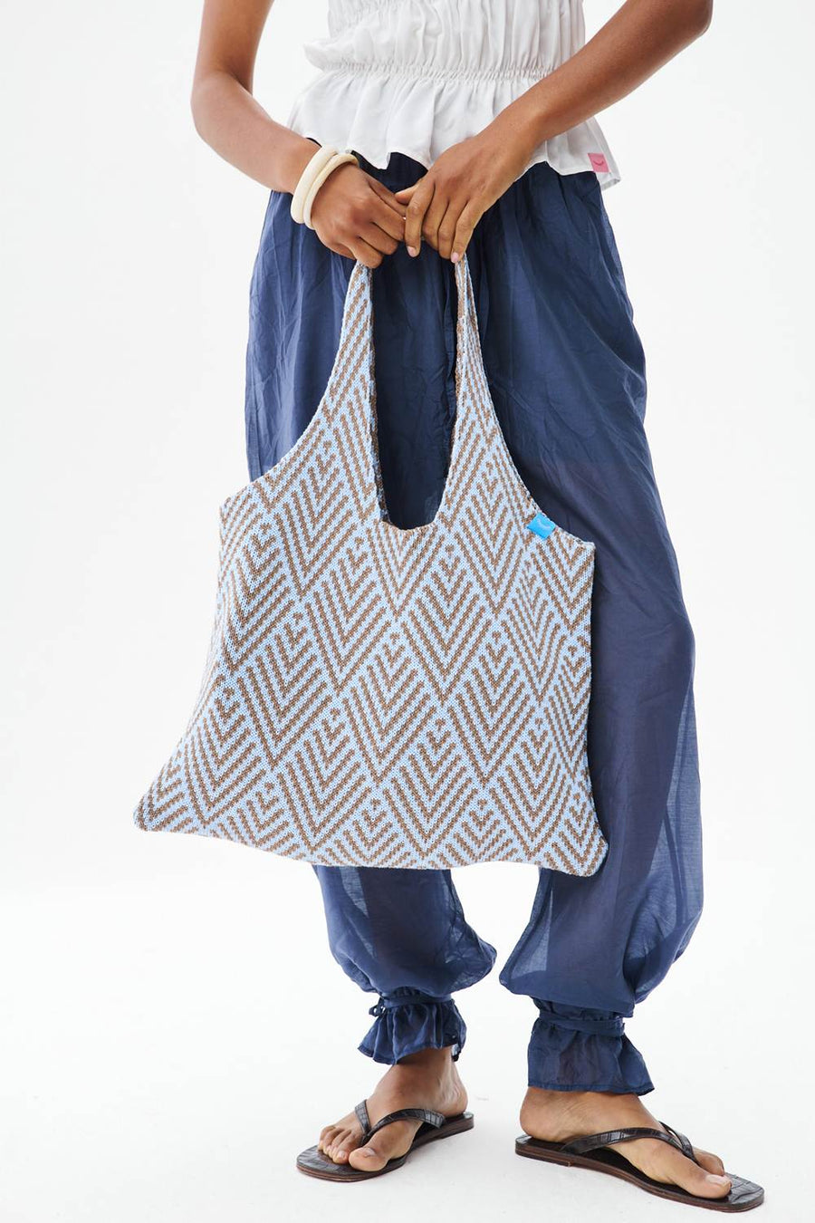 Woven Blues Crochet Torba