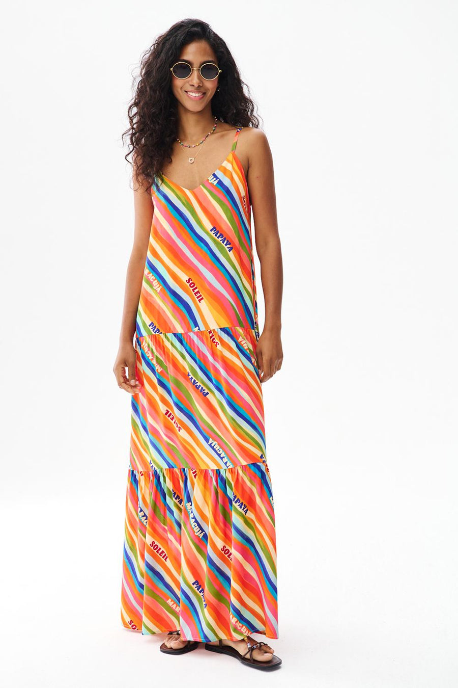 Rochie maxi Juicy Lines cu bretele