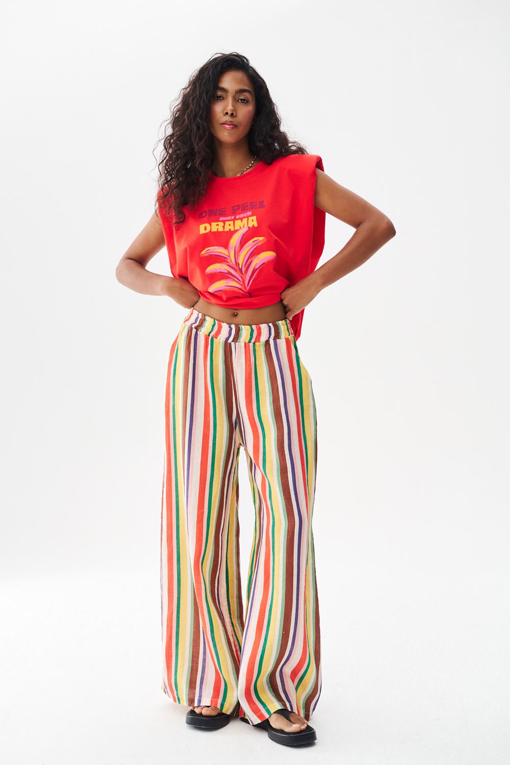 Copacabana Wide-Leg Linen Pants
